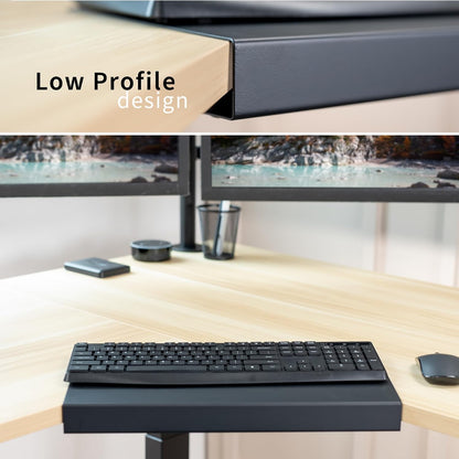 Black 17 in Corner Desk Connector Platform, DESK-AC07S