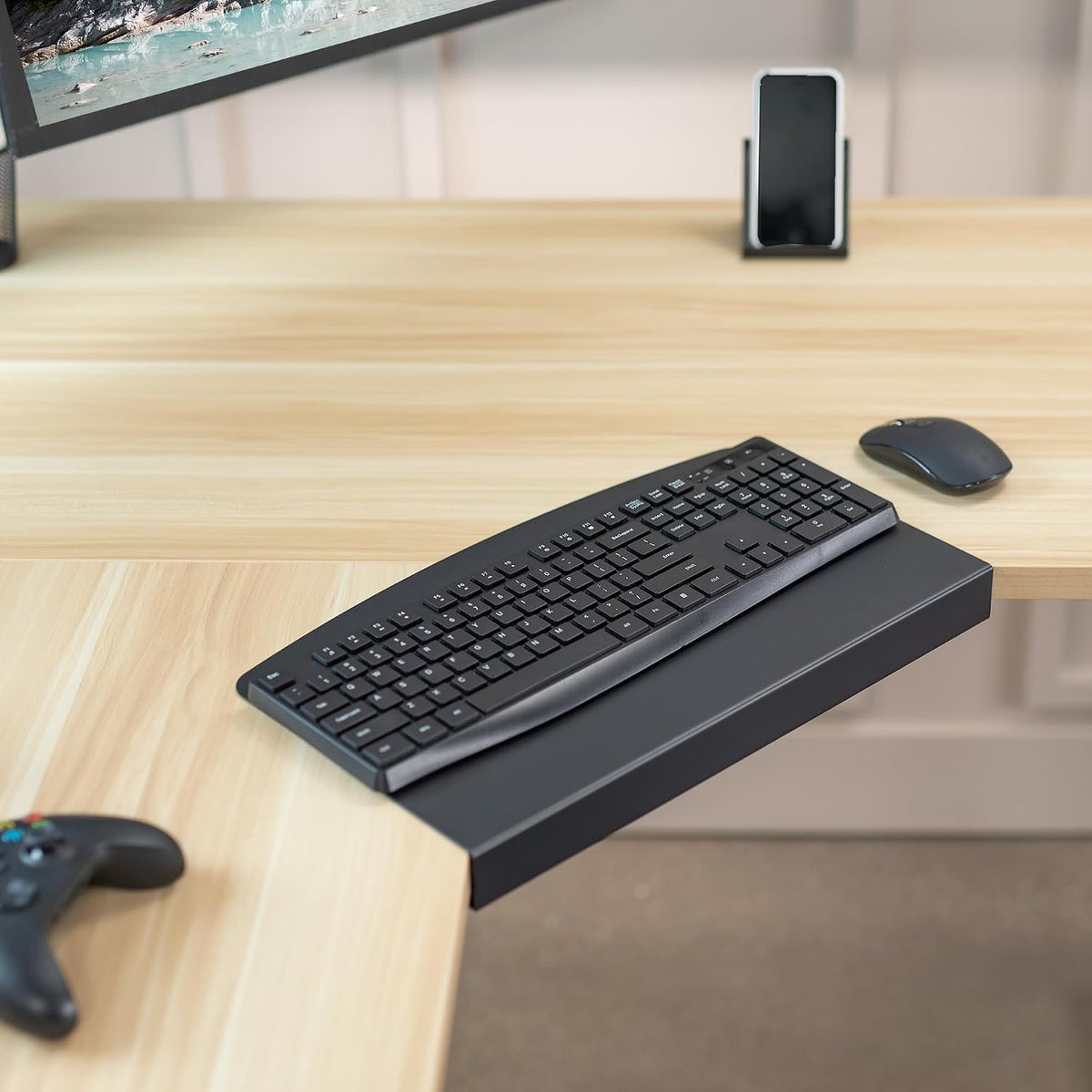 Black 17 in Corner Desk Connector Platform, DESK-AC07S
