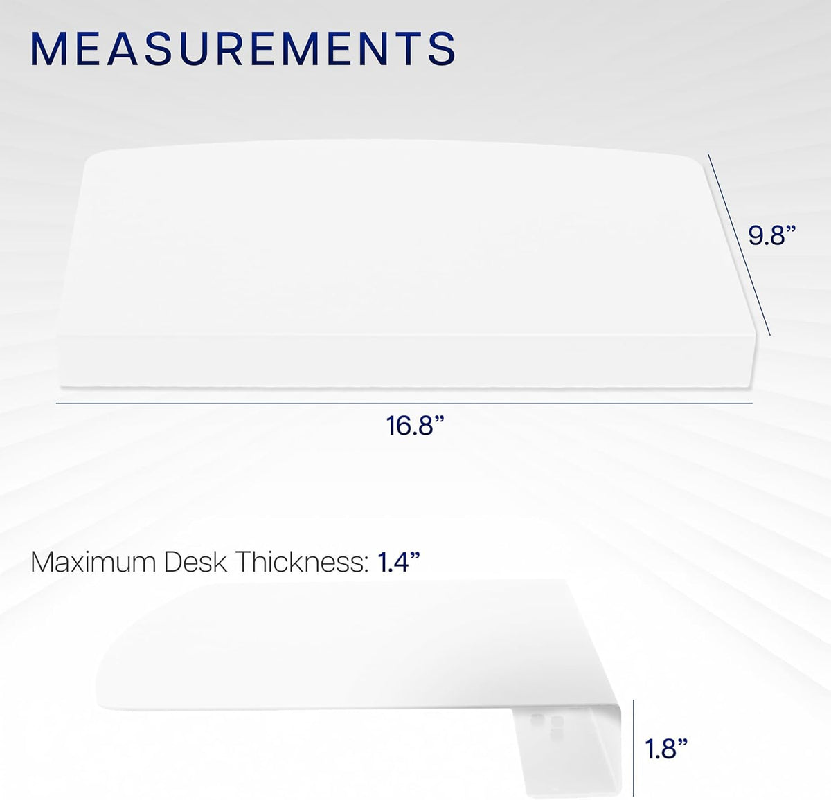 Black 17 in Corner Desk Connector Platform, DESK-AC07S