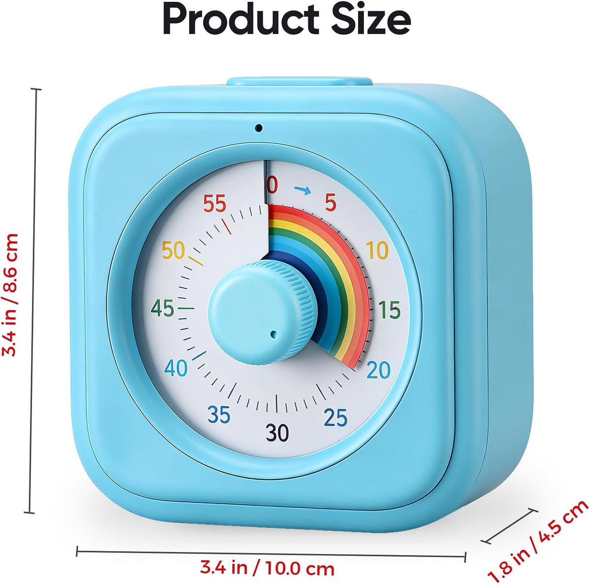 60 Minute Visual Timer for Kids, Silent Countdown Clock, Time Management Tool for Homeschool Study Supplies, Classroom, Home, Kitchen, Desk (Green)