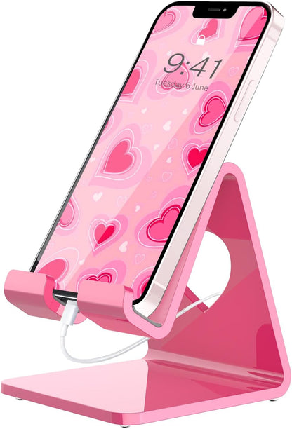 Acrylic Cell Phone Stand, Portable Phone Holder, Clear Phone Stand for Desk, Compatible with Phone16 15 14 13 Pro Max Mini 12 11 SE, Switch, Android Smartphone, Pad, Tablet, Desk Accessories