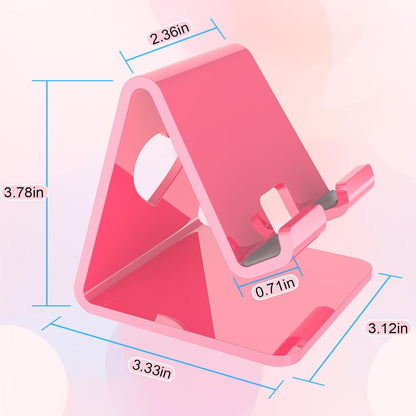 Acrylic Cell Phone Stand, Portable Phone Holder, Clear Phone Stand for Desk, Compatible with Phone16 15 14 13 Pro Max Mini 12 11 SE, Switch, Android Smartphone, Pad, Tablet, Desk Accessories