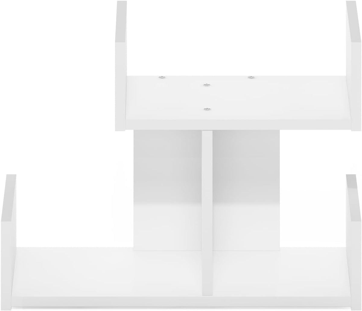 Furinno HERMITE Desk File Folder Organizers, 3-Shelf Desktop Office Organization Racks, Desk Top Display Book Shelf, for Paper, Office Supplies, Magazine, White