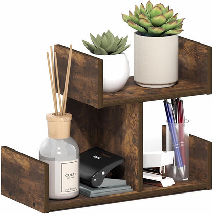 Furinno HERMITE Desk File Folder Organizers, 3-Shelf Desktop Office Organization Racks, Desk Top Display Book Shelf, for Paper, Office Supplies, Magazine, White