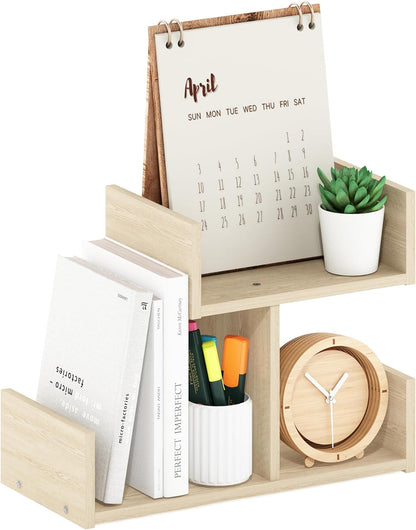 Furinno HERMITE Desk File Folder Organizers, 3-Shelf Desktop Office Organization Racks, Desk Top Display Book Shelf, for Paper, Office Supplies, Magazine, White
