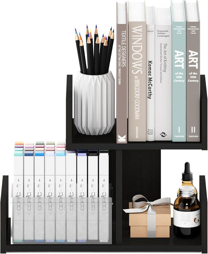 Furinno HERMITE Desk File Folder Organizers, 3-Shelf Desktop Office Organization Racks, Desk Top Display Book Shelf, for Paper, Office Supplies, Magazine, White