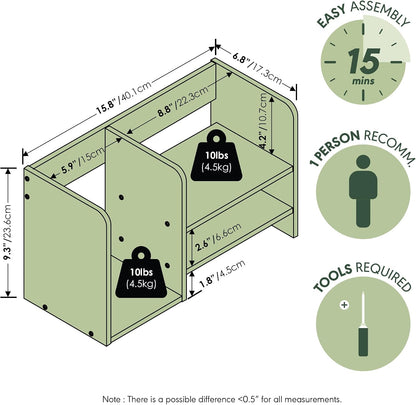 Furinno HERMITE Desk File Folder Organizers, 3-Shelf Desktop Office Organization Racks, Desk Top Display Book Shelf, for Paper, Office Supplies, Magazine, White