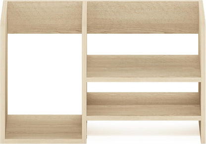 Furinno HERMITE Desk File Folder Organizers, 3-Shelf Desktop Office Organization Racks, Desk Top Display Book Shelf, for Paper, Office Supplies, Magazine, White