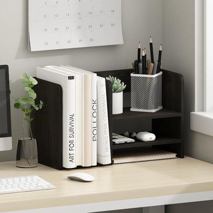 Furinno HERMITE Desk File Folder Organizers, 3-Shelf Desktop Office Organization Racks, Desk Top Display Book Shelf, for Paper, Office Supplies, Magazine, White