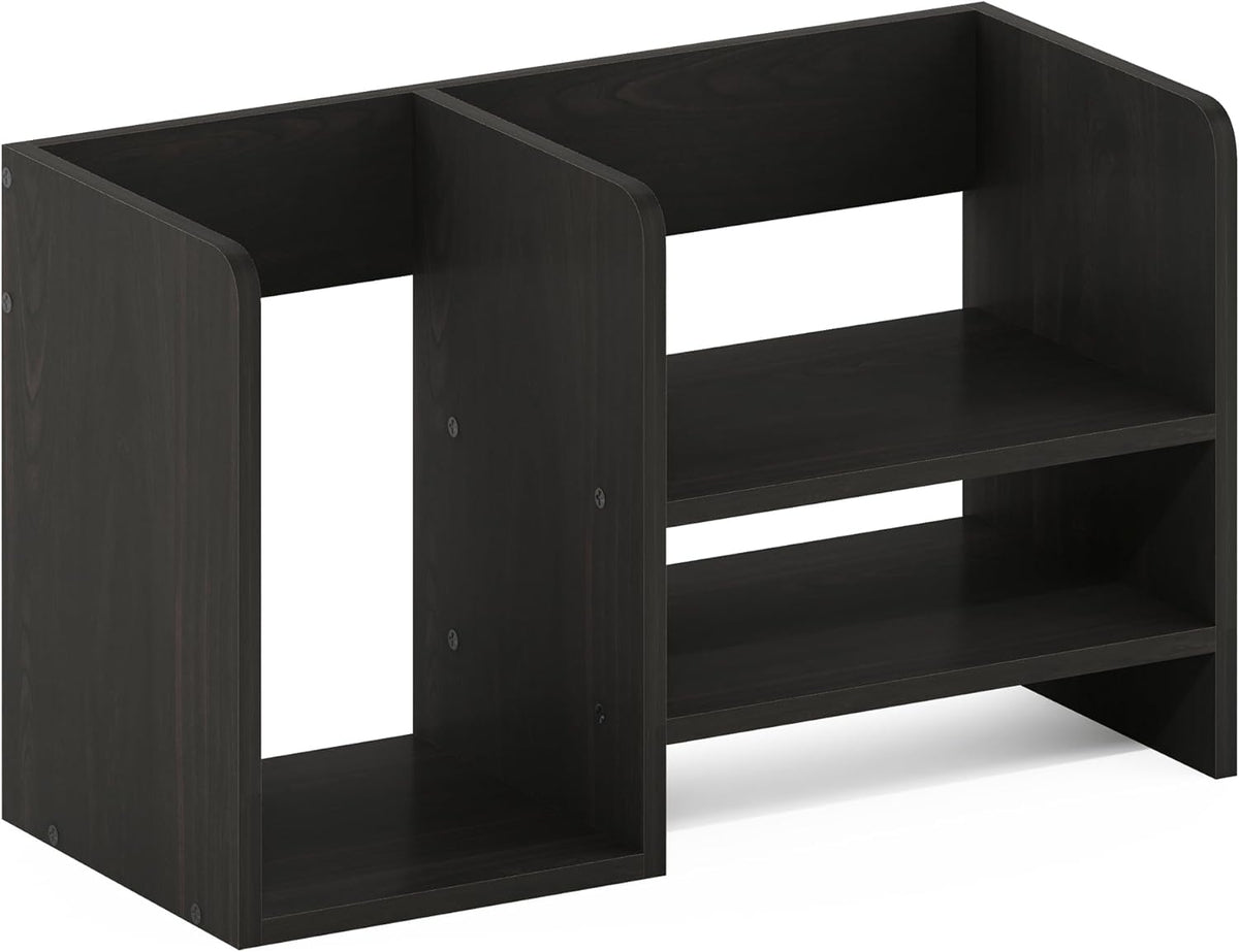 Furinno HERMITE Desk File Folder Organizers, 3-Shelf Desktop Office Organization Racks, Desk Top Display Book Shelf, for Paper, Office Supplies, Magazine, White