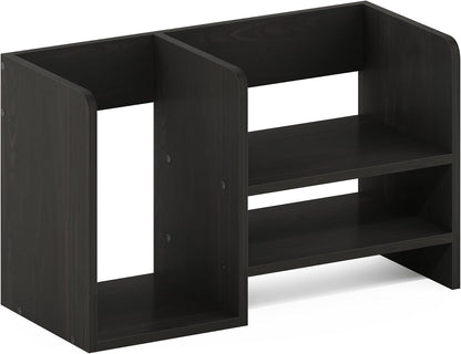 Furinno HERMITE Desk File Folder Organizers, 3-Shelf Desktop Office Organization Racks, Desk Top Display Book Shelf, for Paper, Office Supplies, Magazine, White