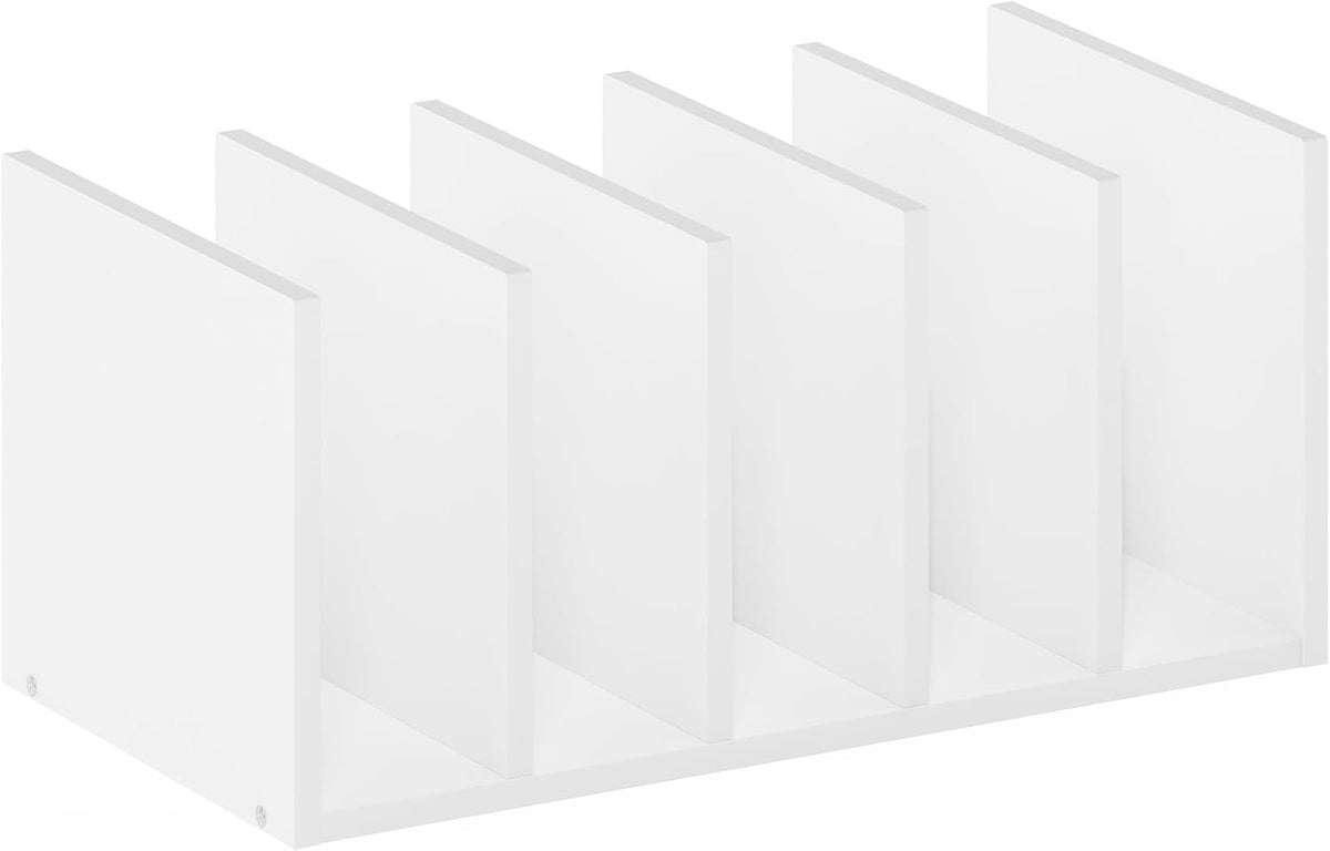 Furinno HERMITE Desk File Folder Organizers, 3-Shelf Desktop Office Organization Racks, Desk Top Display Book Shelf, for Paper, Office Supplies, Magazine, White