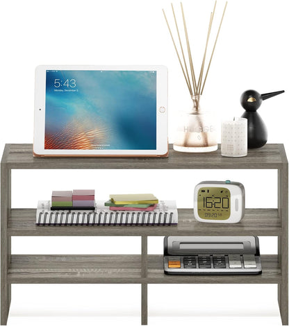 Furinno HERMITE Desk File Folder Organizers, 3-Shelf Desktop Office Organization Racks, Desk Top Display Book Shelf, for Paper, Office Supplies, Magazine, White