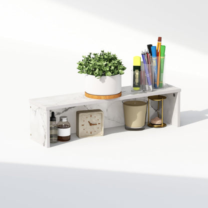 Furinno HERMITE Desk File Folder Organizers, 3-Shelf Desktop Office Organization Racks, Desk Top Display Book Shelf, for Paper, Office Supplies, Magazine, White