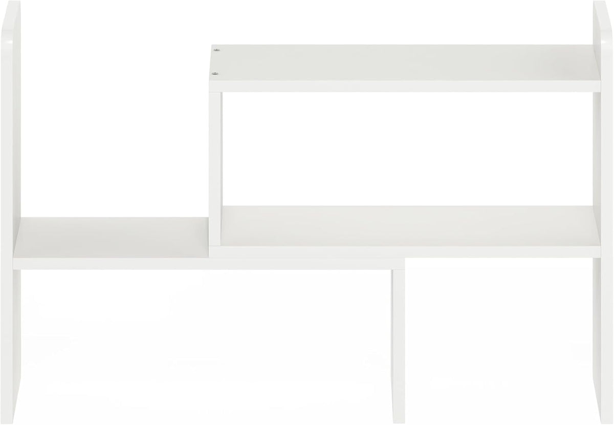 Furinno HERMITE Desk File Folder Organizers, 3-Shelf Desktop Office Organization Racks, Desk Top Display Book Shelf, for Paper, Office Supplies, Magazine, White