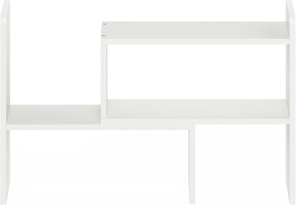 Furinno HERMITE Desk File Folder Organizers, 3-Shelf Desktop Office Organization Racks, Desk Top Display Book Shelf, for Paper, Office Supplies, Magazine, White