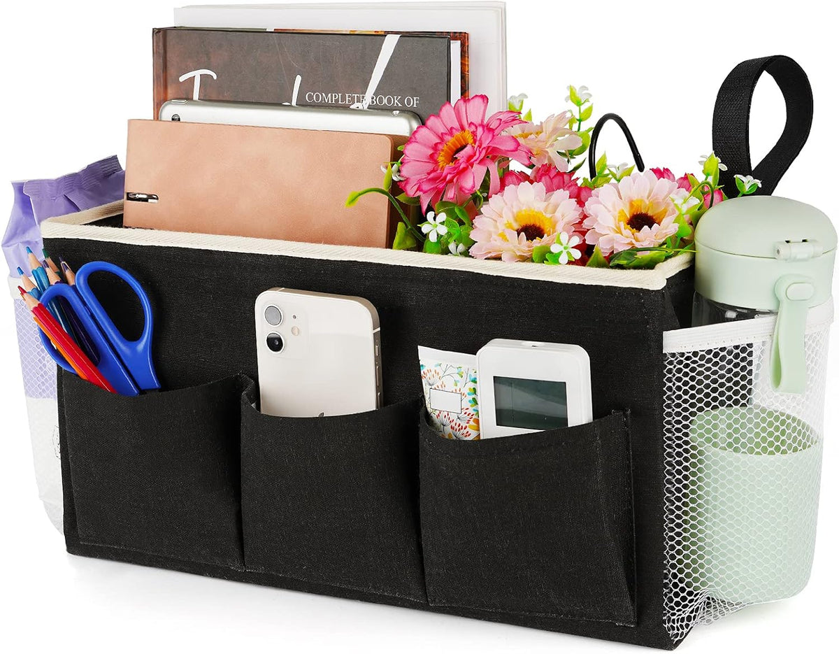 Bedside Caddy, Bedside Storage Bag Hanging Organizer for Bunk Bed