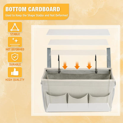 Bedside Caddy, Bedside Storage Bag Hanging Organizer for Bunk Bed