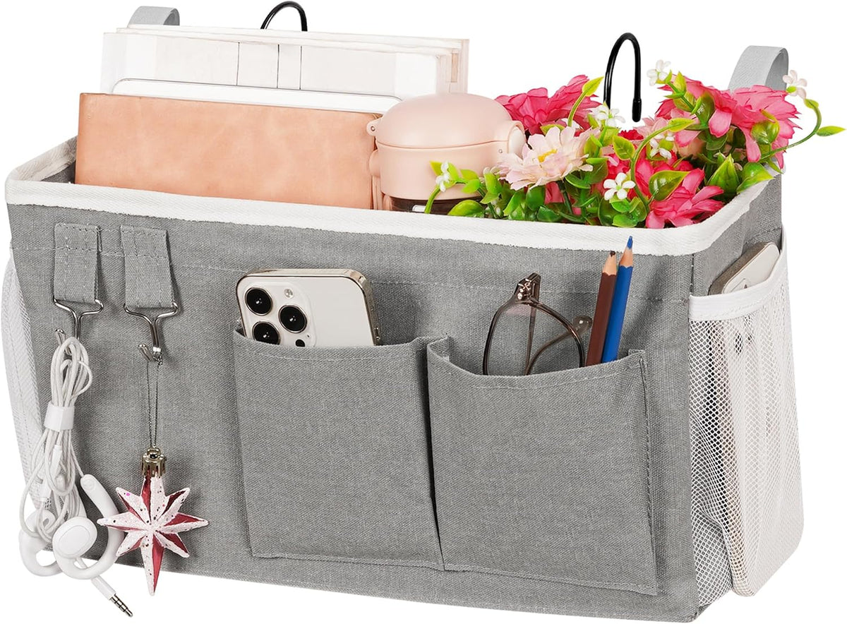 Bedside Caddy, Bedside Storage Bag Hanging Organizer for Bunk Bed