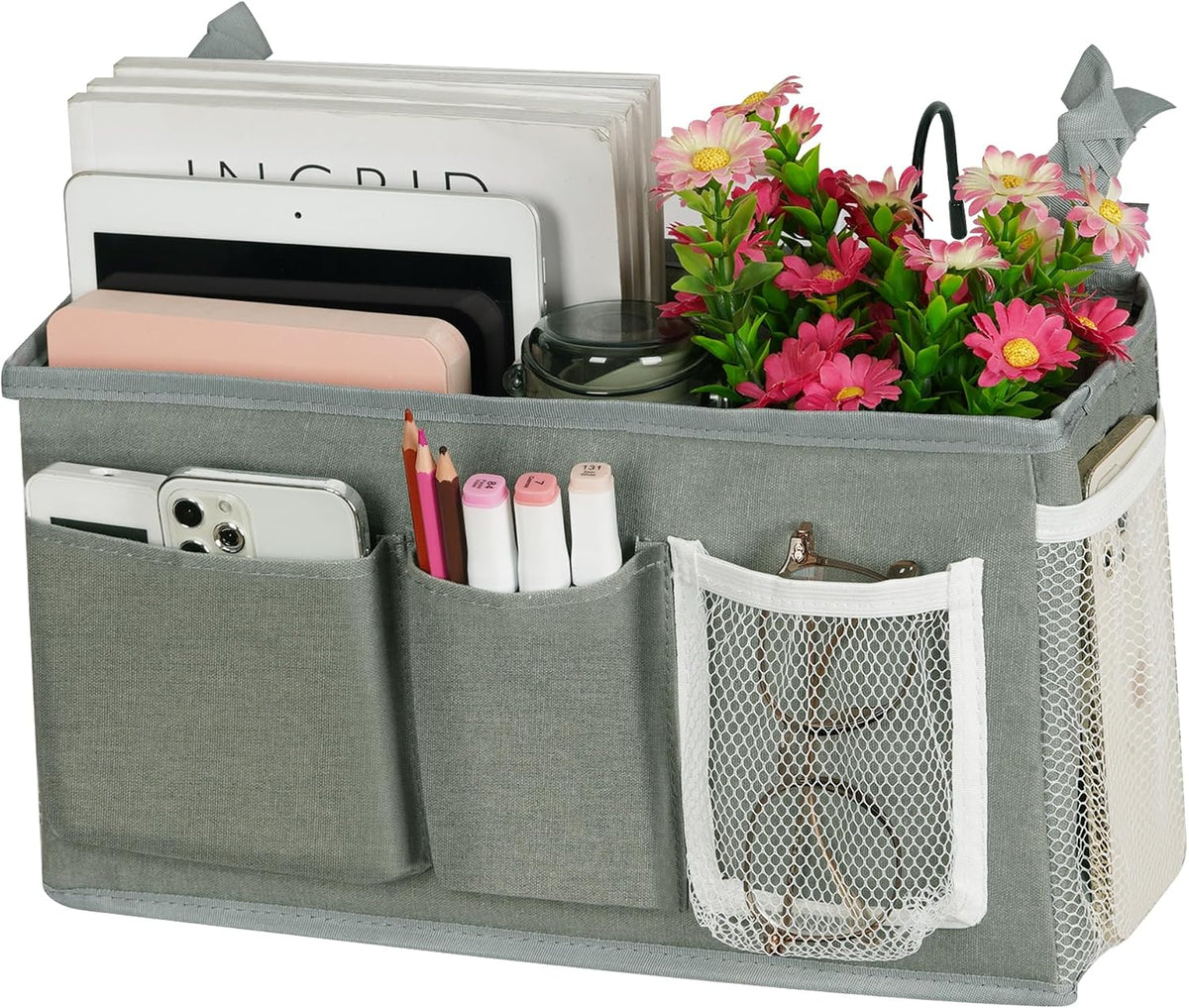 Bedside Caddy, Bedside Storage Bag Hanging Organizer for Bunk Bed