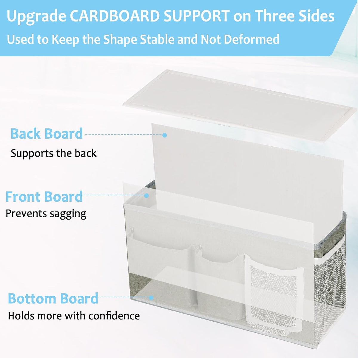 Bedside Caddy, Bedside Storage Bag Hanging Organizer for Bunk Bed