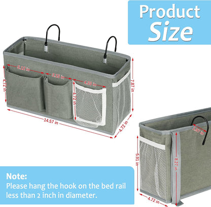Bedside Caddy, Bedside Storage Bag Hanging Organizer for Bunk Bed