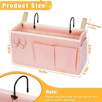 Bedside Caddy, Bedside Storage Bag Hanging Organizer for Bunk Bed