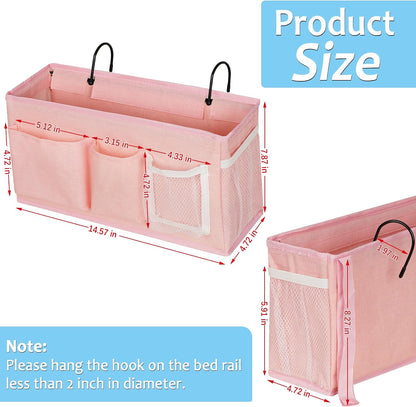 Bedside Caddy, Bedside Storage Bag Hanging Organizer for Bunk Bed