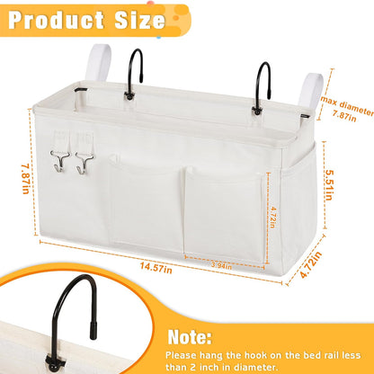 Bedside Caddy, Bedside Storage Bag Hanging Organizer for Bunk Bed