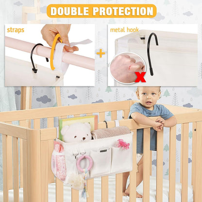 Bedside Caddy, Bedside Storage Bag Hanging Organizer for Bunk Bed