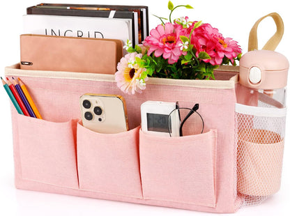 Bedside Caddy, Bedside Storage Bag Hanging Organizer for Bunk Bed