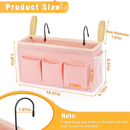 Bedside Caddy, Bedside Storage Bag Hanging Organizer for Bunk Bed