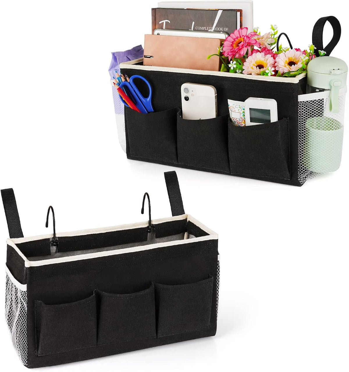 Bedside Caddy, Bedside Storage Bag Hanging Organizer for Bunk Bed
