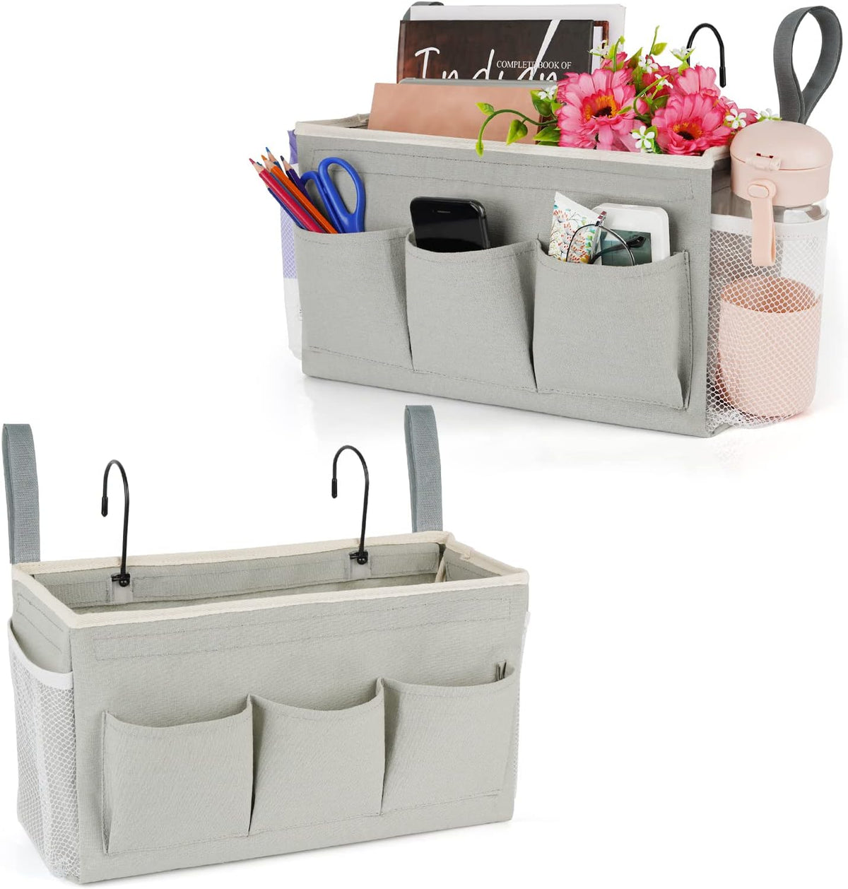 Bedside Caddy, Bedside Storage Bag Hanging Organizer for Bunk Bed