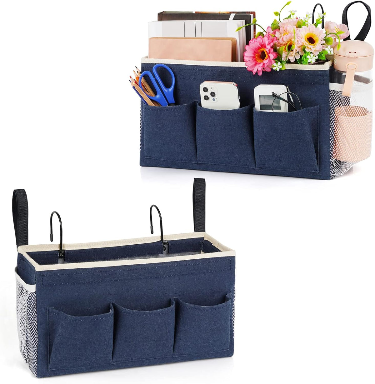 Bedside Caddy, Bedside Storage Bag Hanging Organizer for Bunk Bed