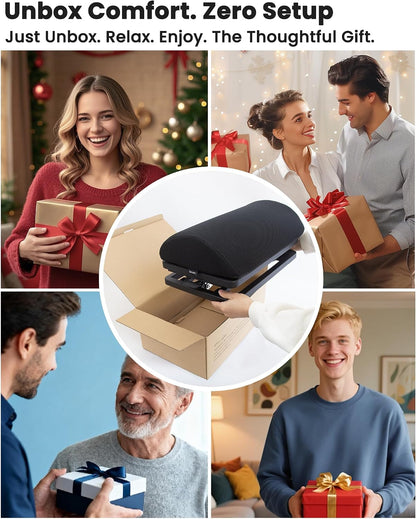 Step-to-Adjust Foot Rest—Truly Infinite Height, No Bending Needed