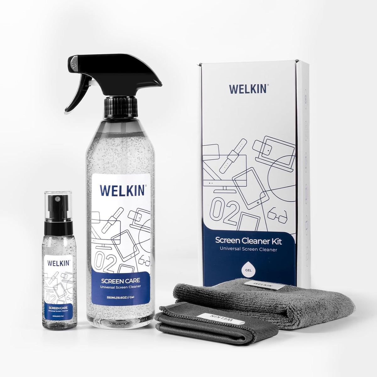 Screen Cleaner Kit, 8.5 oz + 8.5 oz Spray & Gel for TV & Phone