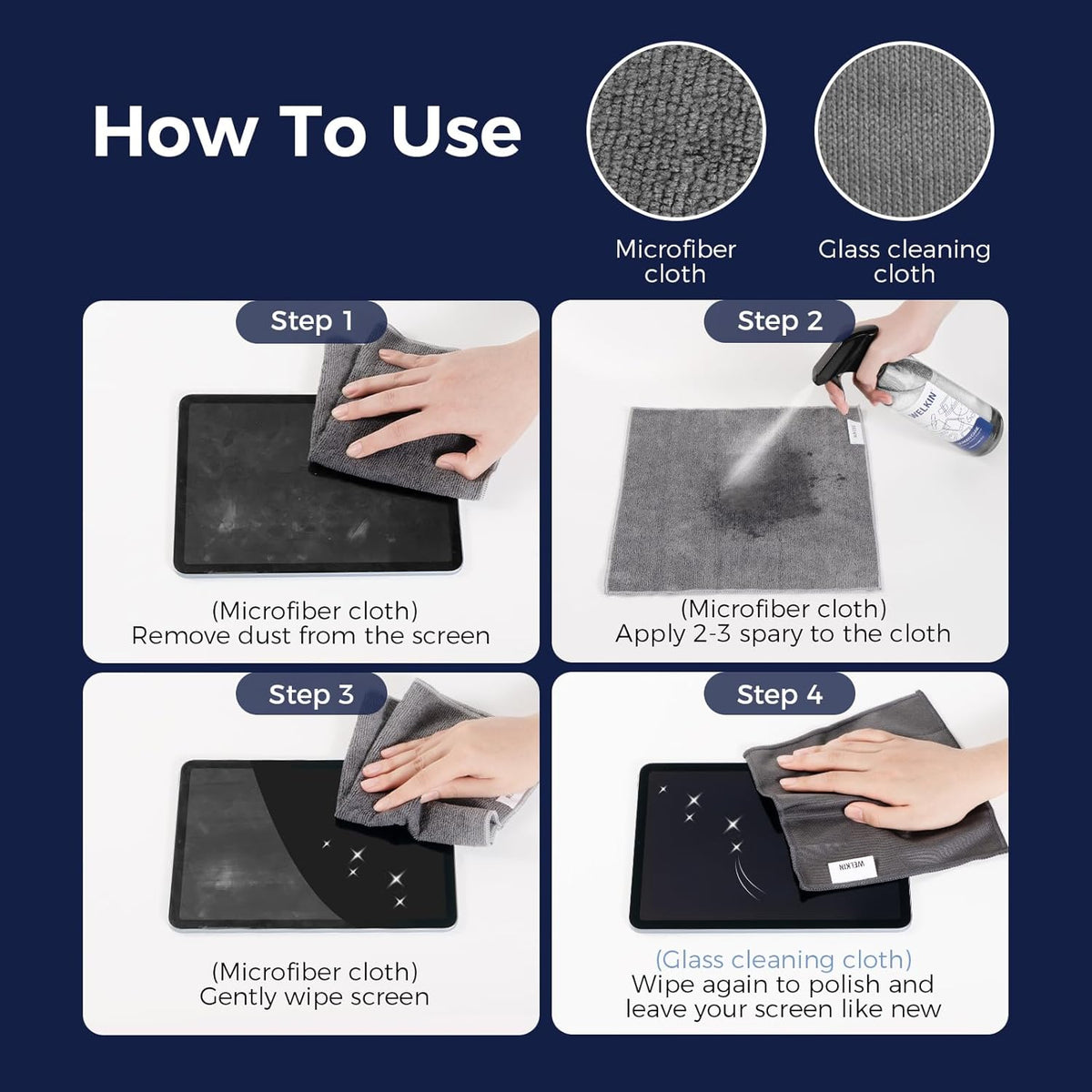 Screen Cleaner Kit, 8.5 oz + 8.5 oz Spray & Gel for TV & Phone