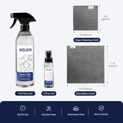 Screen Cleaner Kit, 8.5 oz + 8.5 oz Spray & Gel for TV & Phone