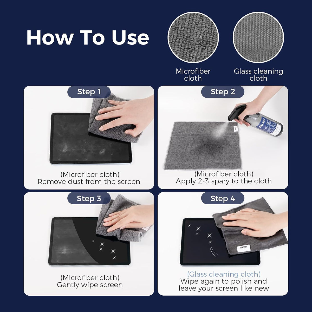 Screen Cleaner Kit, 8.5 oz + 8.5 oz Spray & Gel for TV & Phone