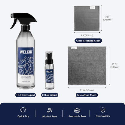 Screen Cleaner Kit, 8.5 oz + 8.5 oz Spray & Gel for TV & Phone