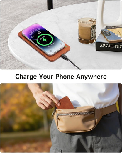 Valet Tray, Built in Wireless Charging Pad, Nightstand Organizer