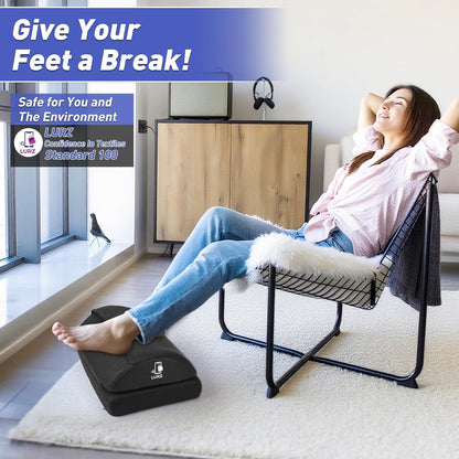 Ergonomic Foot Rest Under Desk for Office Desk Accessories – Adjustable Height Memory Foam Foot Stool Under Desk for Home Office Chair & Gaming Chair – for Back & Hip Pain Relief