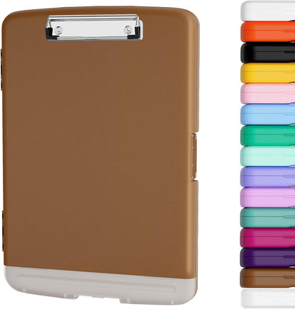 Clipboard with Storage, 8.5 x 11 Clip Board with Pen Holder, Black