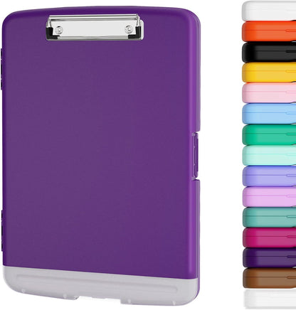 Clipboard with Storage, 8.5 x 11 Clip Board with Pen Holder, Black