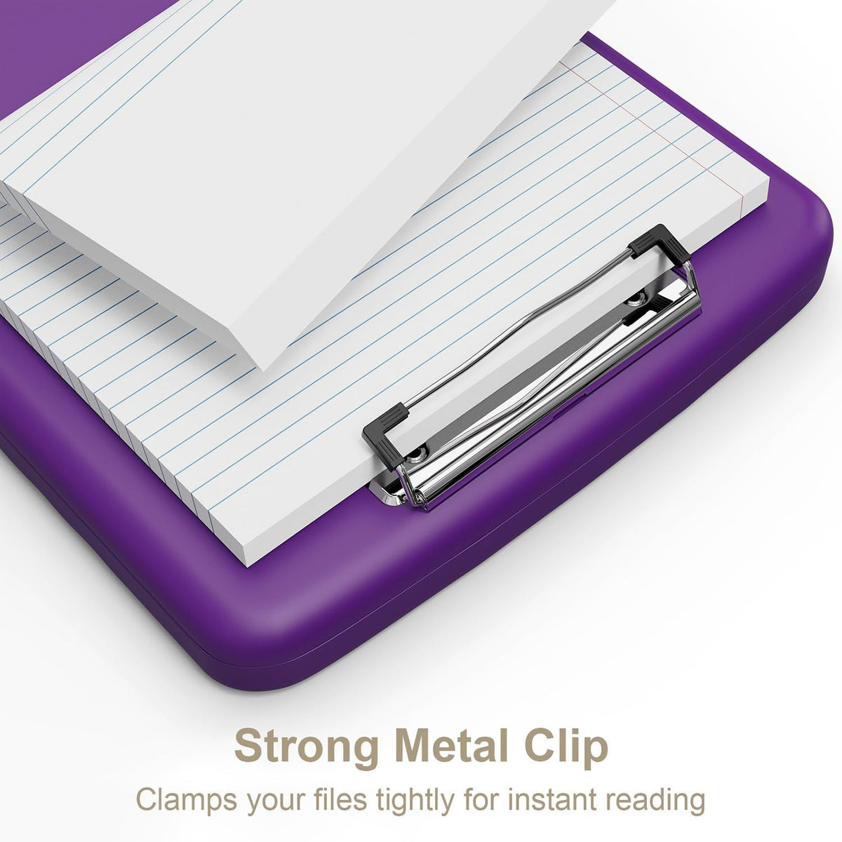Clipboard with Storage, 8.5 x 11 Clip Board with Pen Holder, Black
