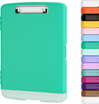 Clipboard with Storage, 8.5 x 11 Clip Board with Pen Holder, Black