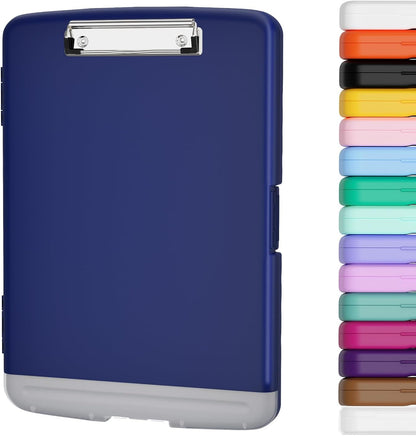 Clipboard with Storage, 8.5 x 11 Clip Board with Pen Holder, Black