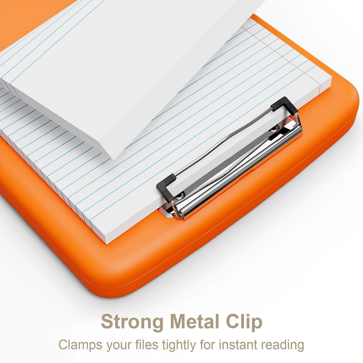 Clipboard with Storage, 8.5 x 11 Clip Board with Pen Holder, Black