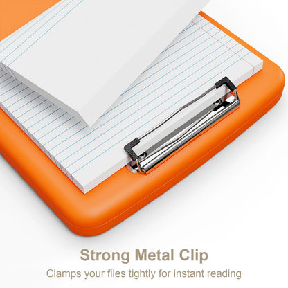 Clipboard with Storage, 8.5 x 11 Clip Board with Pen Holder, Black